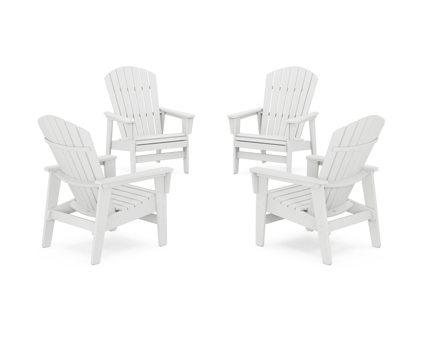 4-Piece Nautical Grand Upright Adirondack Chair Conversation Set