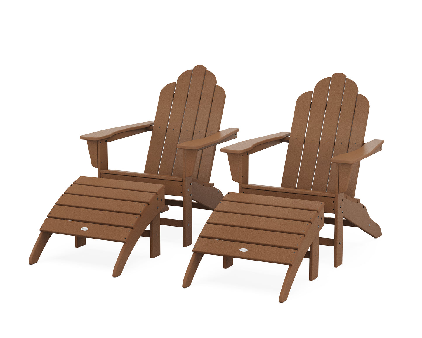 Long Island Adirondack Chair 4-Piece Set with Ottomans
