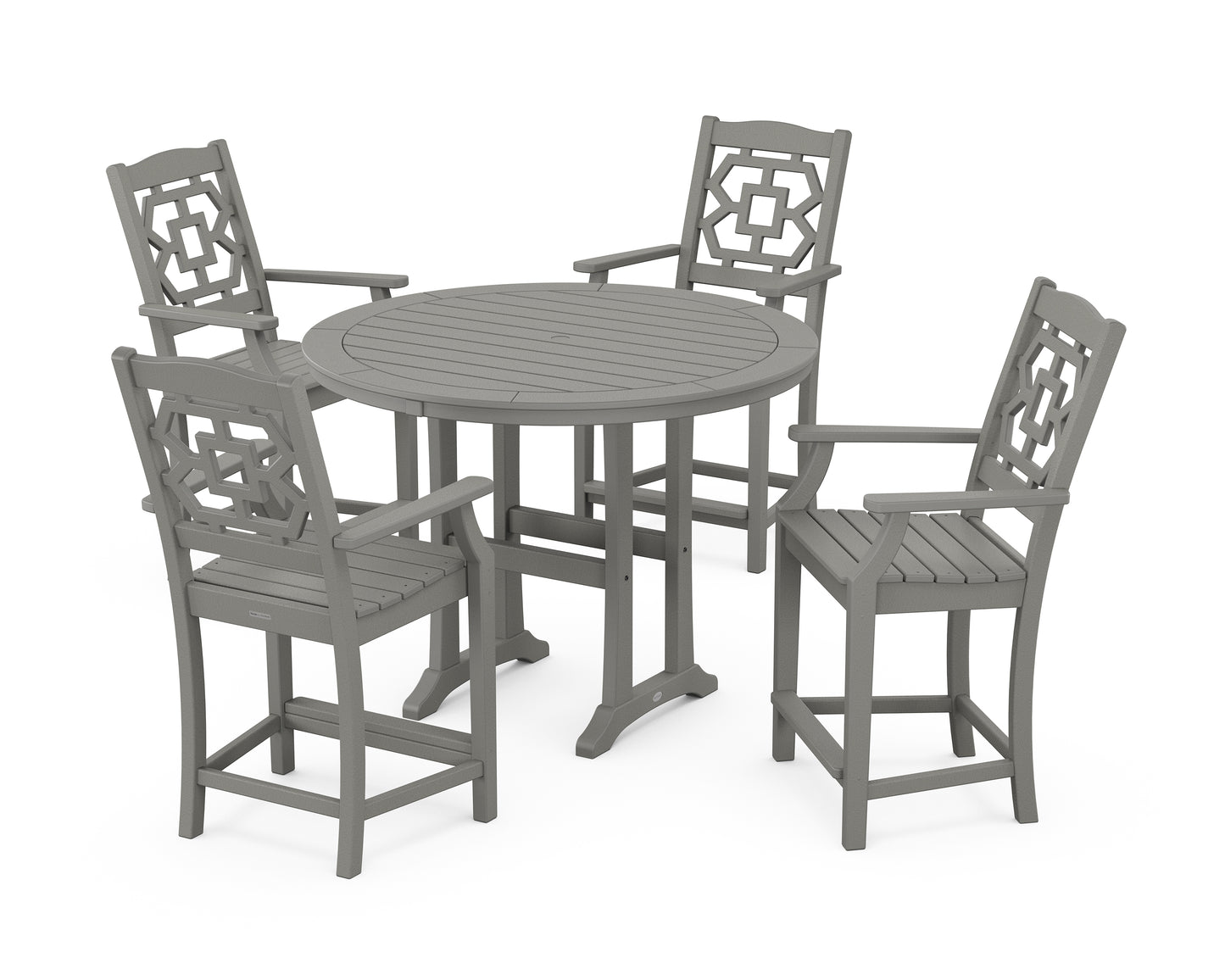 Chinoiserie 5-Piece Round Counter Set