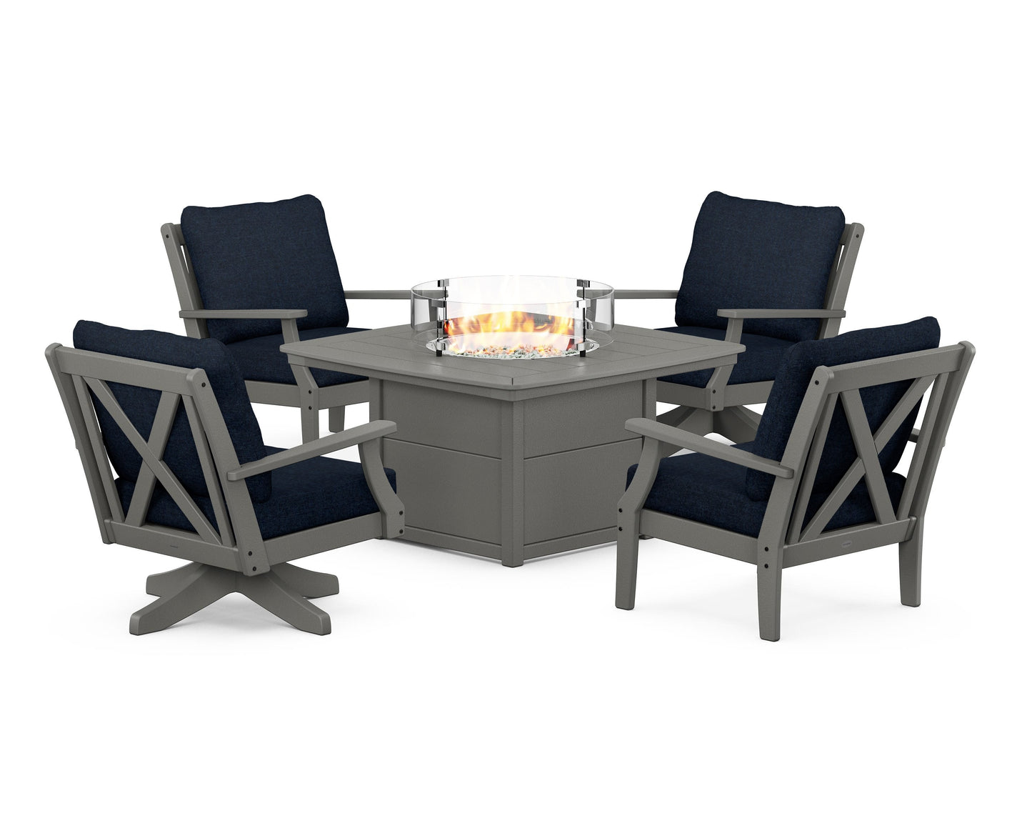 Braxton 5-Piece Deep Seating Set with Fire Table