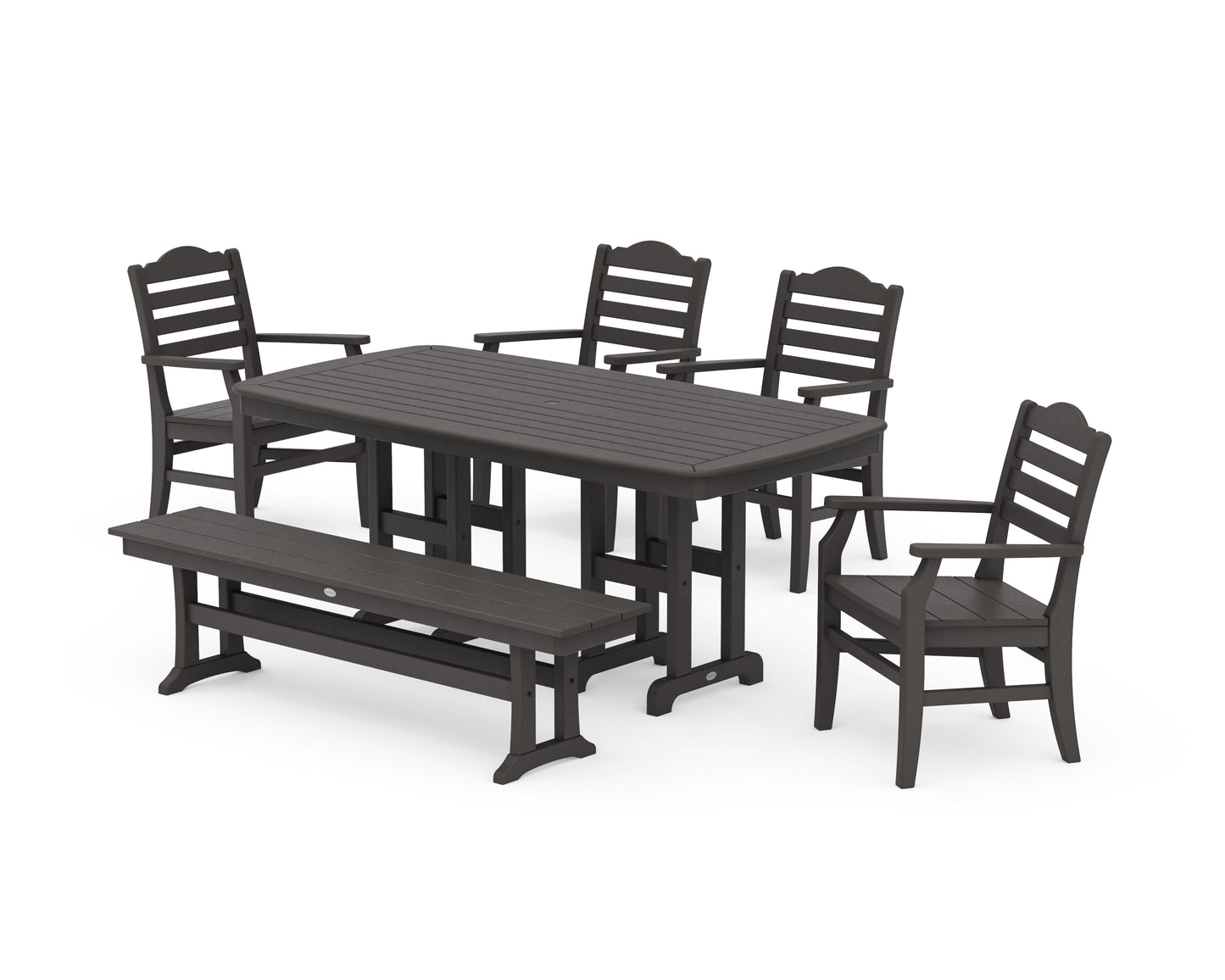 Savannah 6-Piece Farmhouse Dining Set with Bench