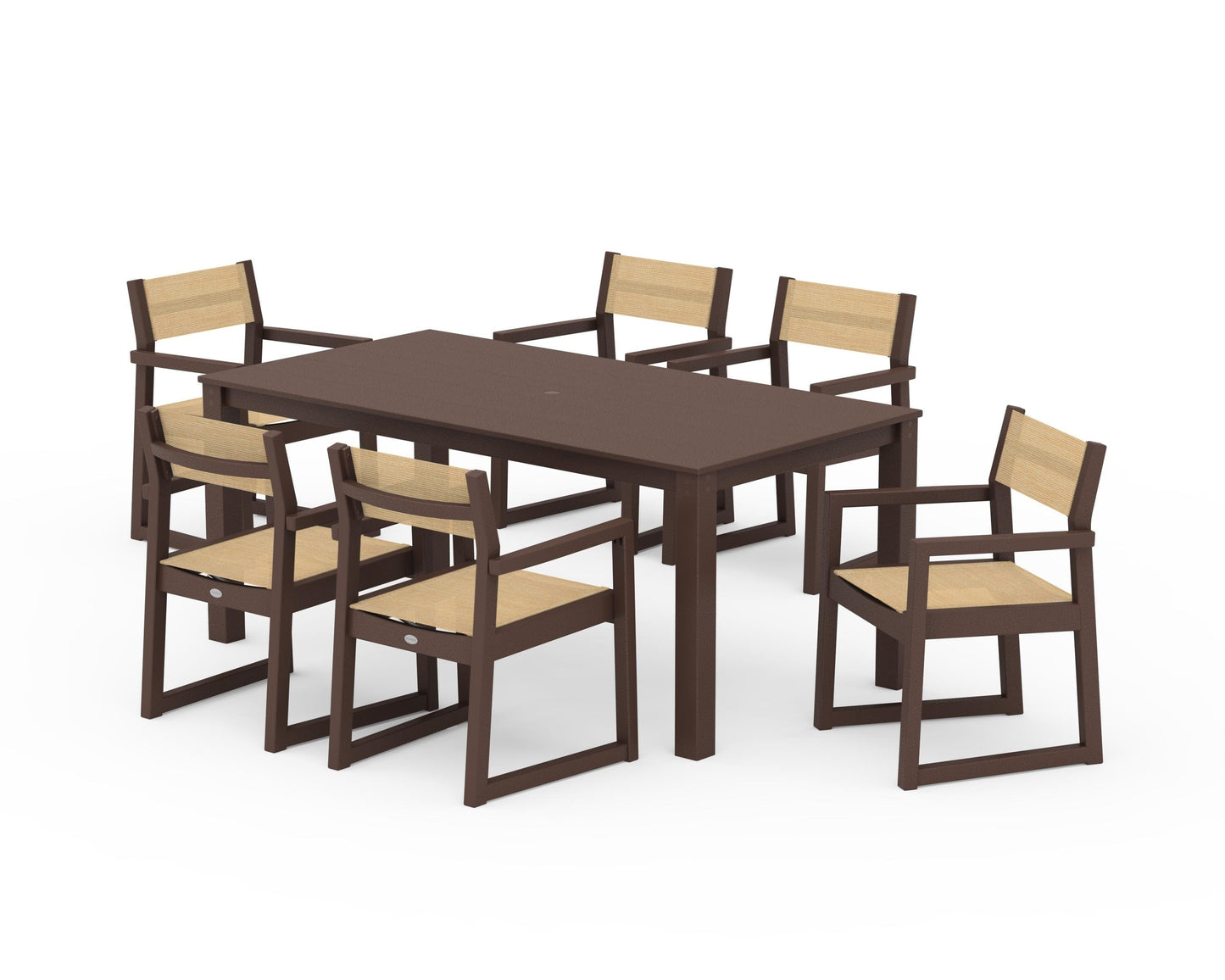 EDGE Sling Arm Chair 7-Piece Parsons Dining Set