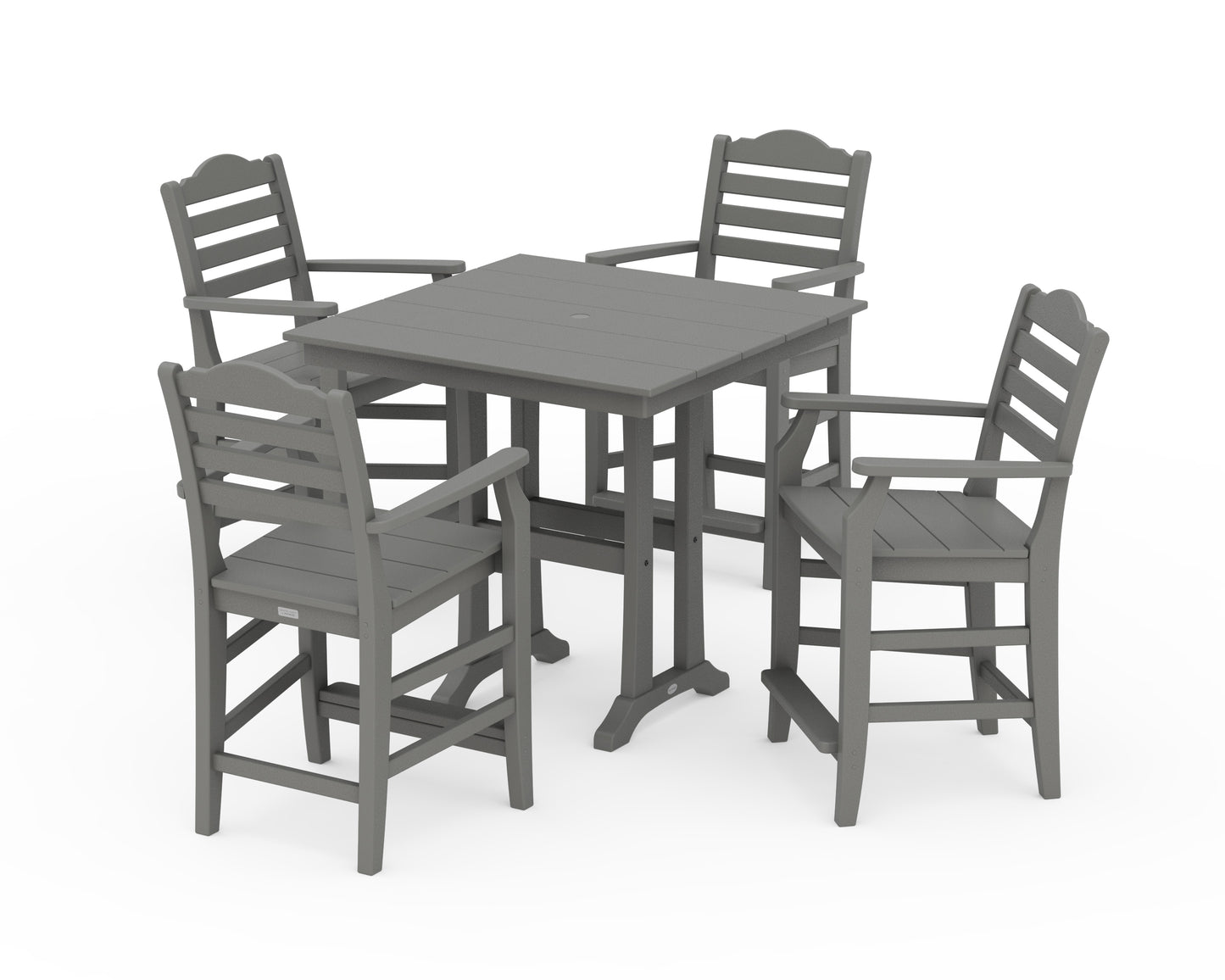 Savannah 5-Piece Farmhouse Counter Set with Trestle Legs