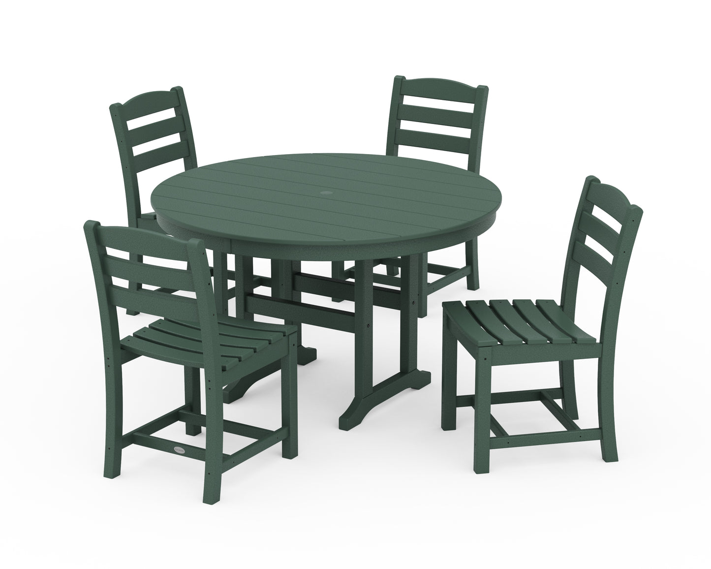 La Casa CafÃ© Side Chair 5-Piece Round Farmhouse Dining Set