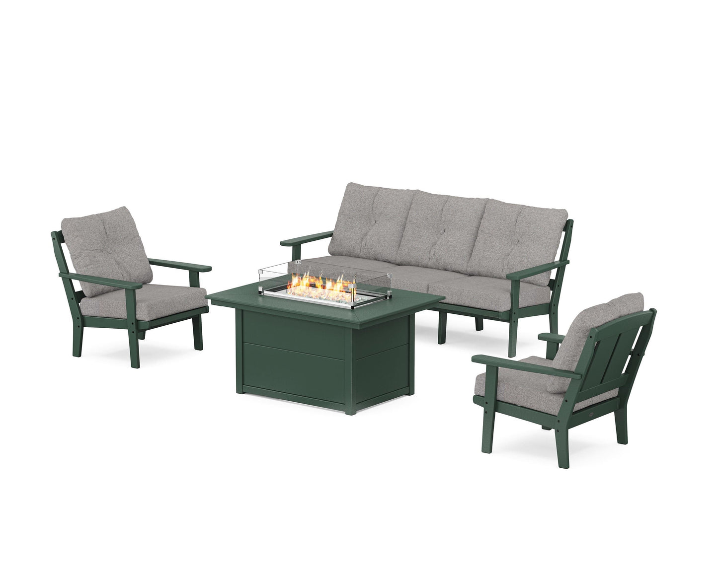 Mission Deep Seating Fire Pit Table Set