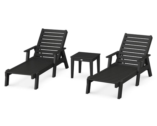 Captain Chaise 3-Piece Set with Arms