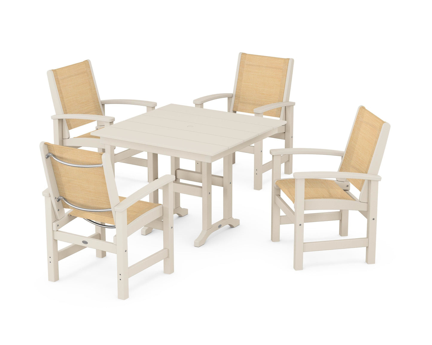 Coastal 5-Piece Farmhouse Dining Set