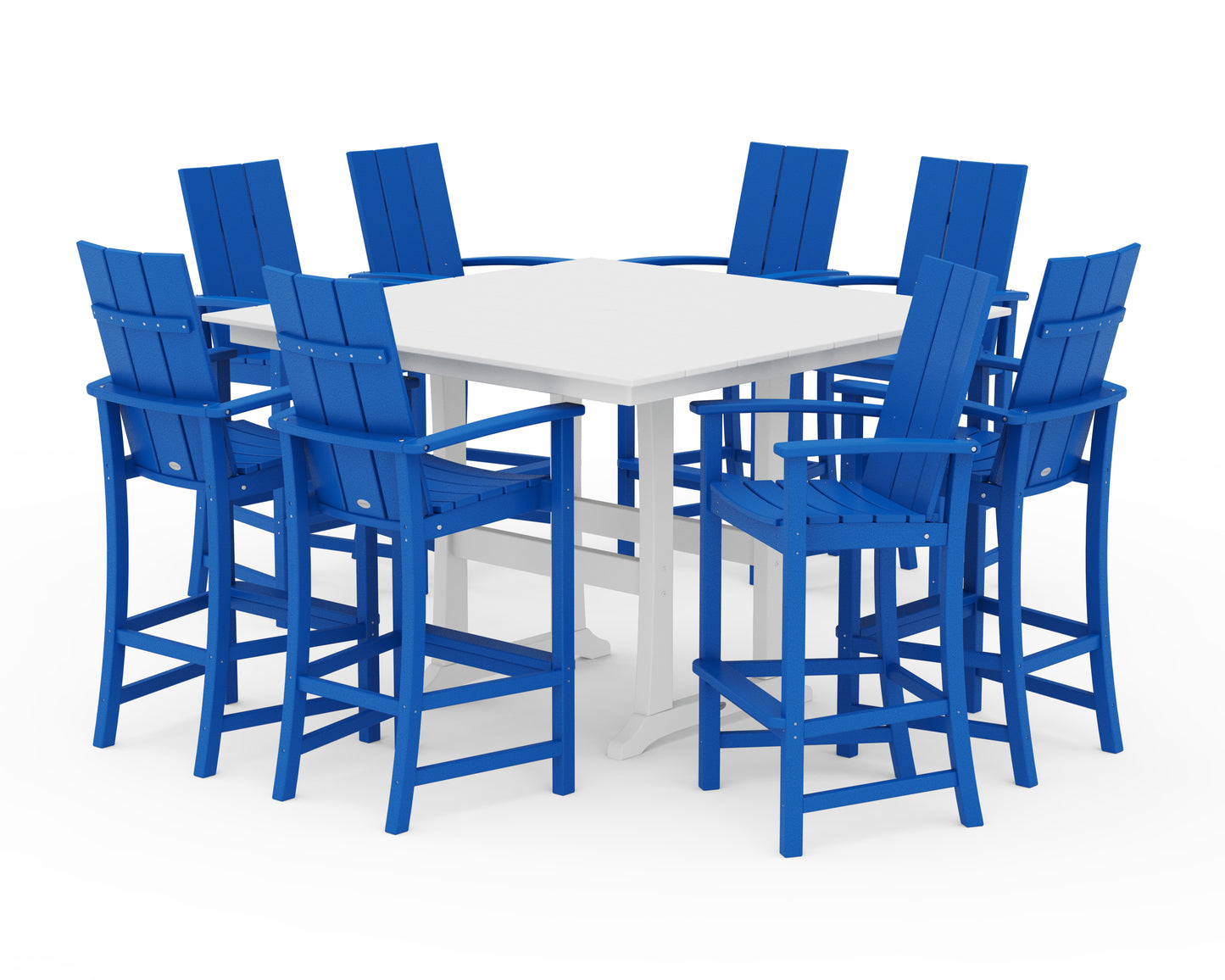 Modern Adirondack 9-Piece Farmhouse Trestle Bar Set