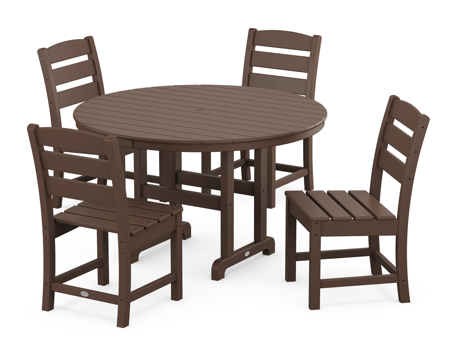 Lakeside 5-Piece Round Farmhouse Side Chair Dining Set