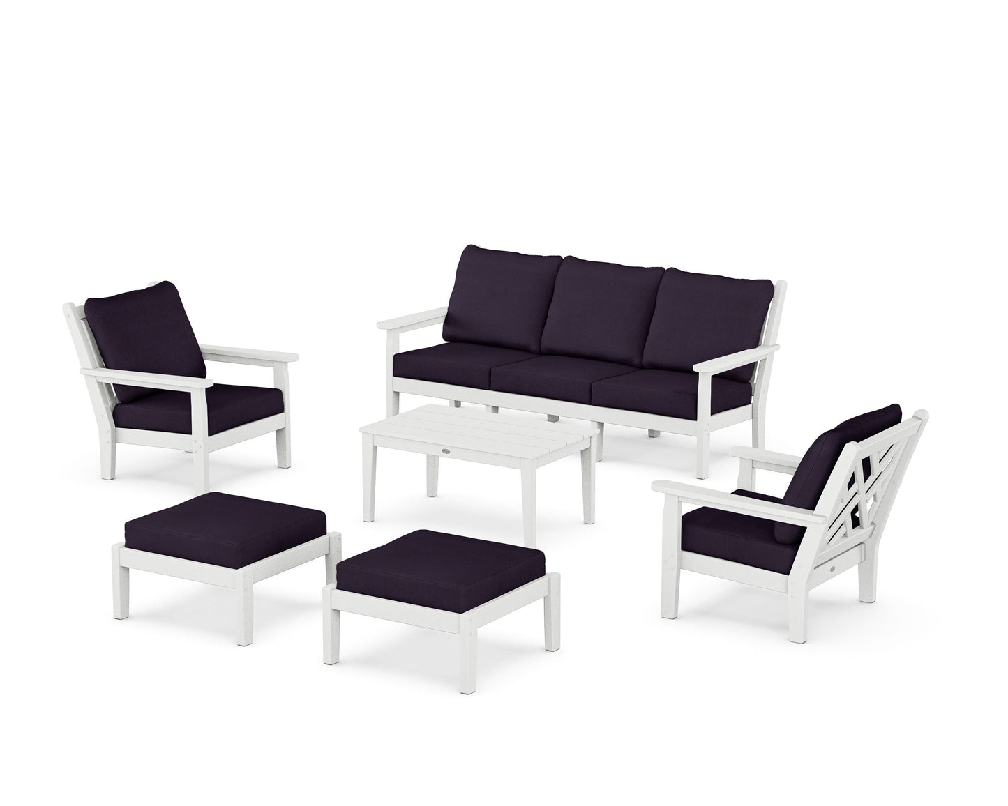 Chippendale 6-Piece Lounge Sofa Set