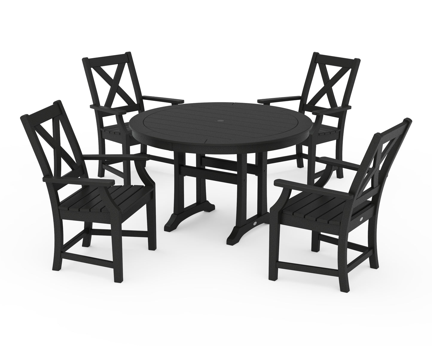 Braxton 5-Piece Nautical Trestle Arm Chair Dining Set