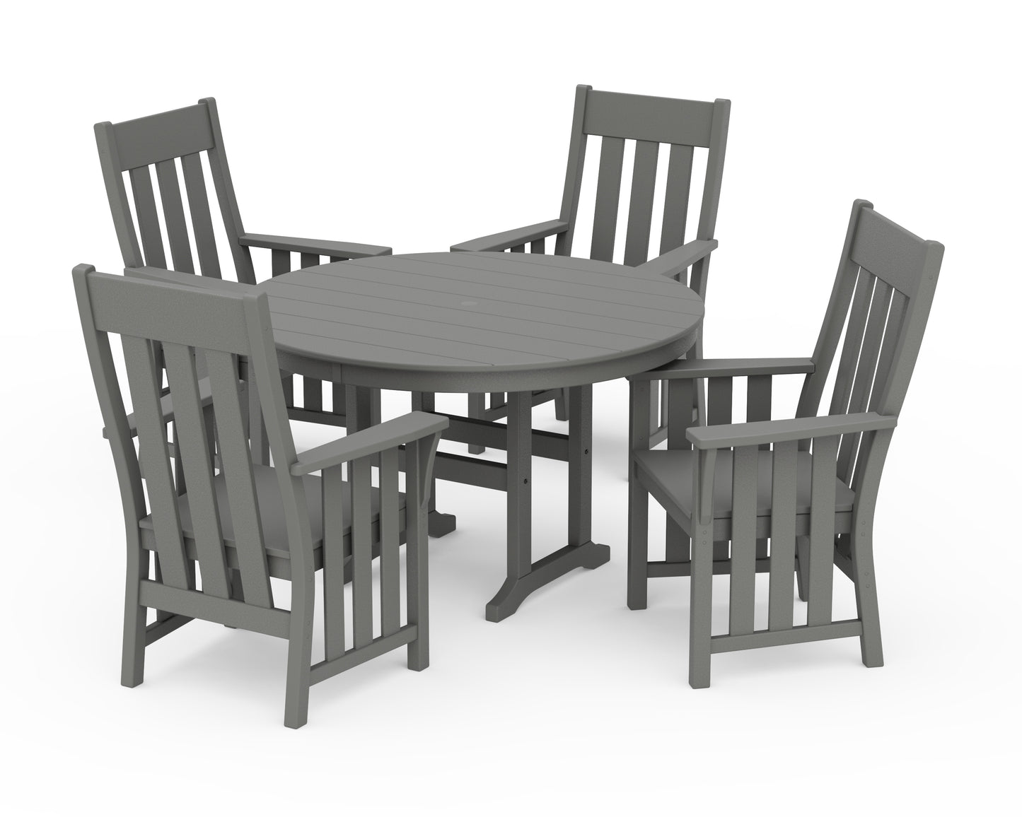 Acadia 5-Piece Round Farmhouse Dining Set