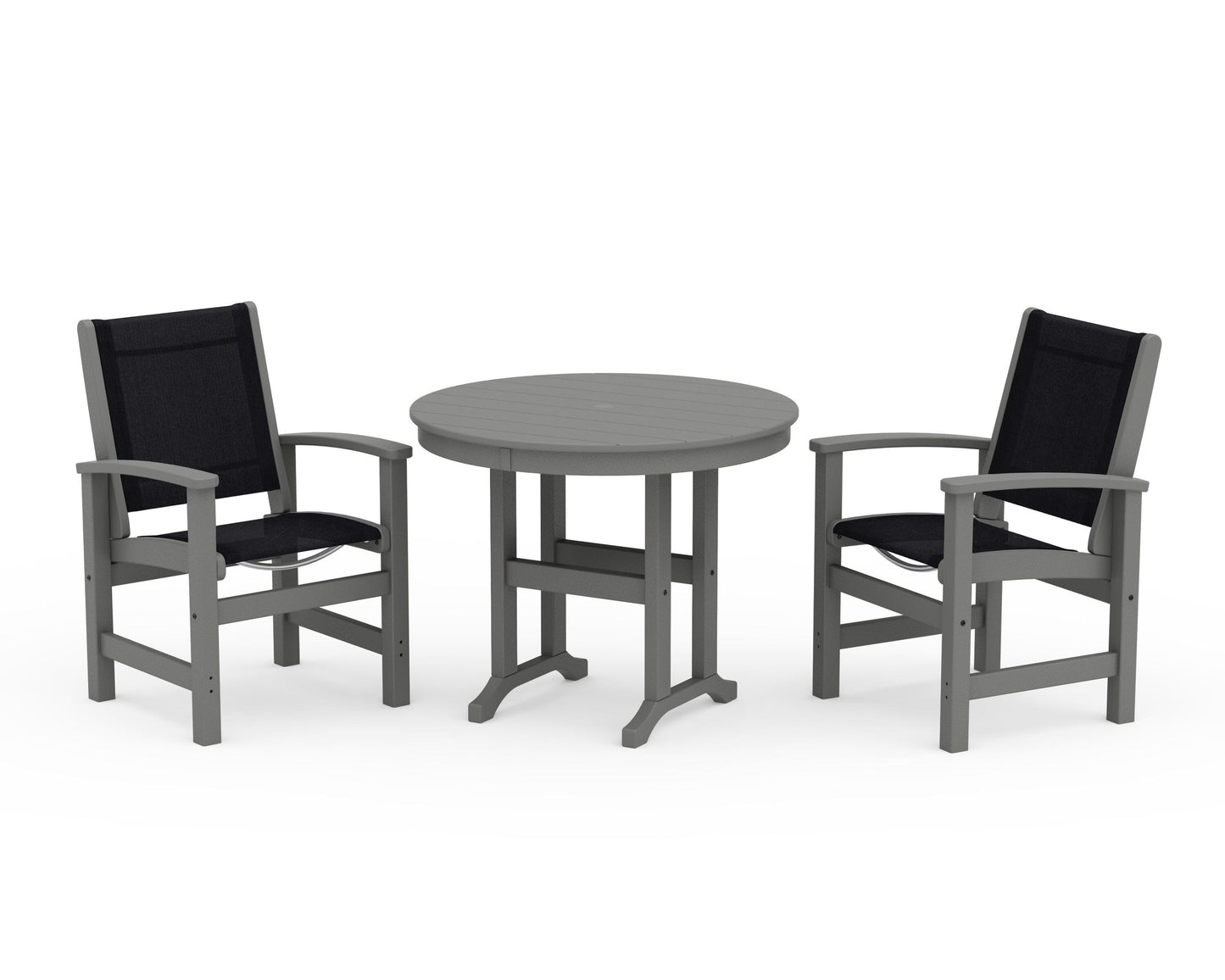 Coastal 3-Piece Round Dining Set