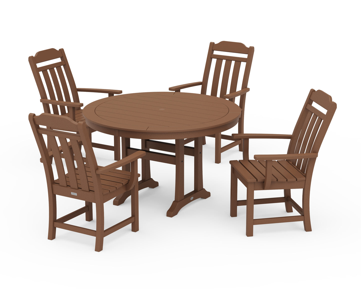 Cottage 5-Piece Round Dining Set with Trestle Legs