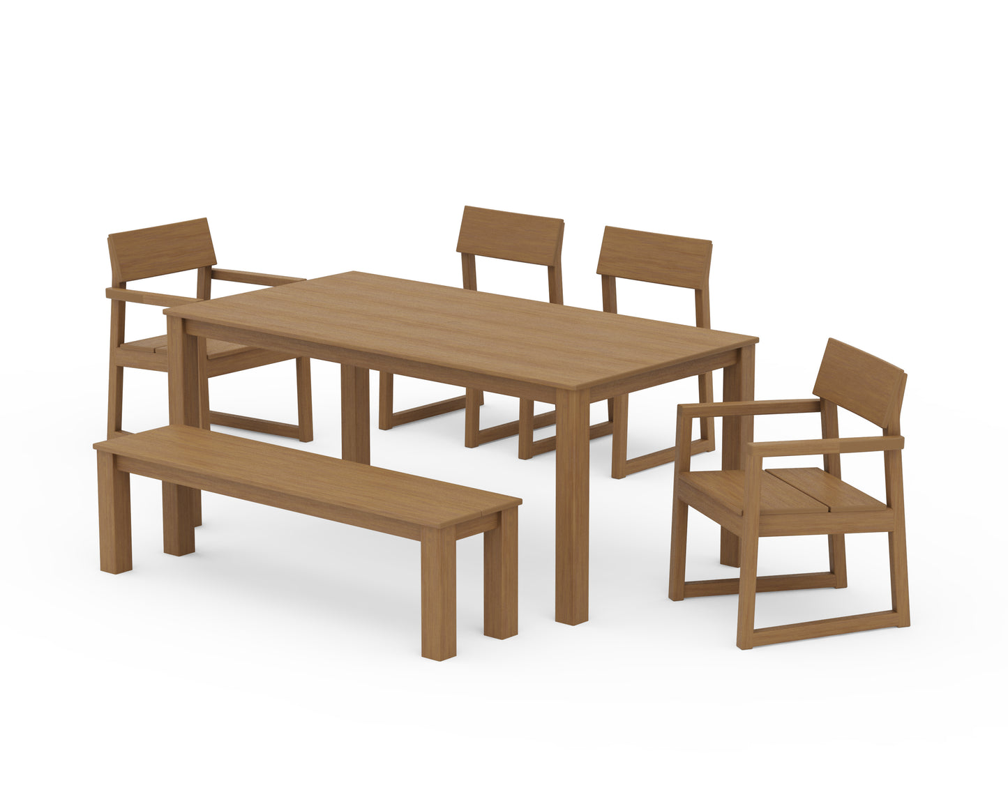 EDGE 6-Piece Parsons Dining Set with Bench
