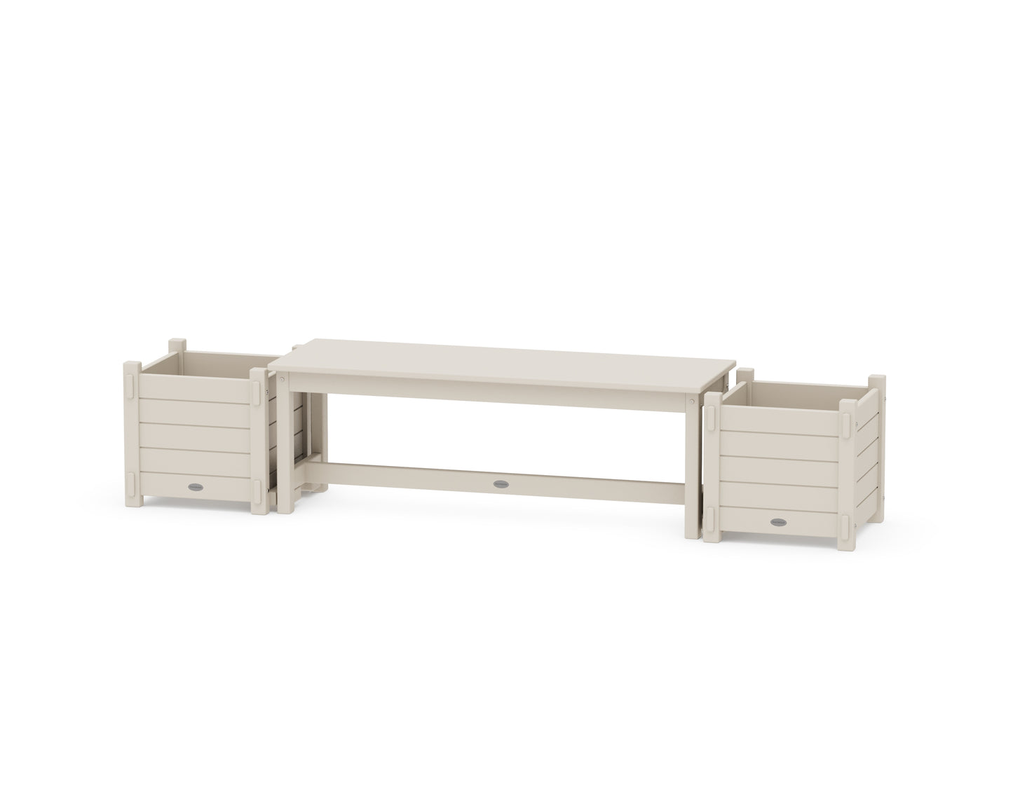 48" Nautical Straight Planter Bench Set