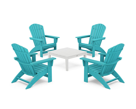 5-Piece Nautical Grand Adirondack Chair Conversation Group