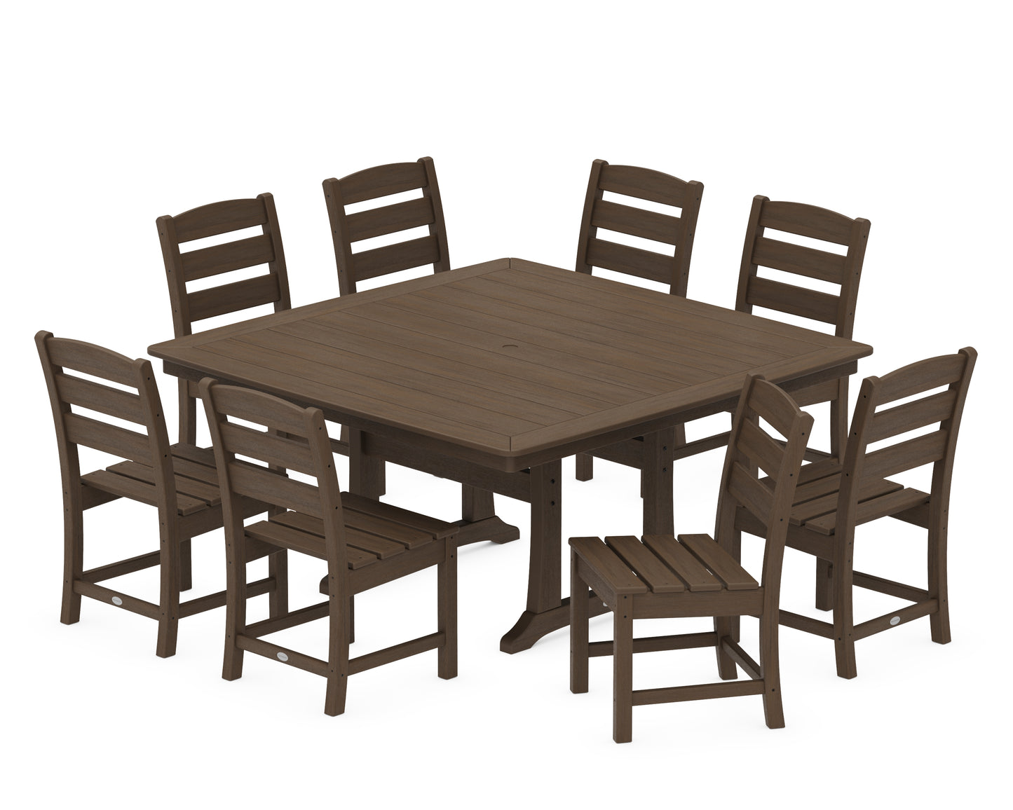 Lakeside 9-Piece Nautical Trestle Dining Set