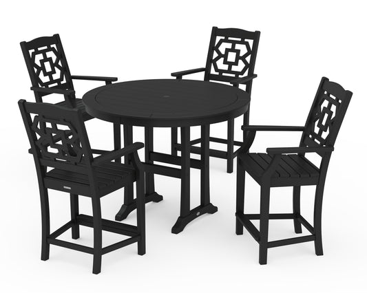 Chinoiserie 5-Piece Round Counter Set