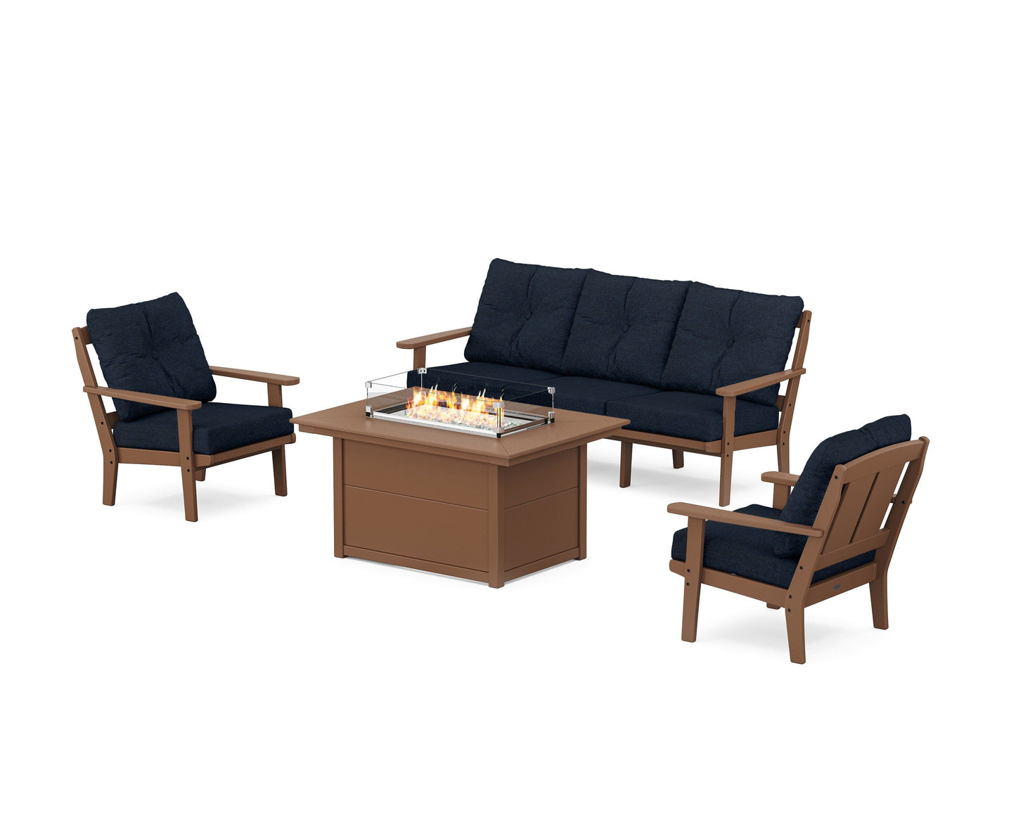 Mission Deep Seating Fire Pit Table Set