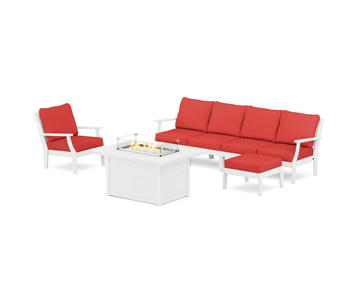 Braxton Sectional Lounge and Fire Pit Set