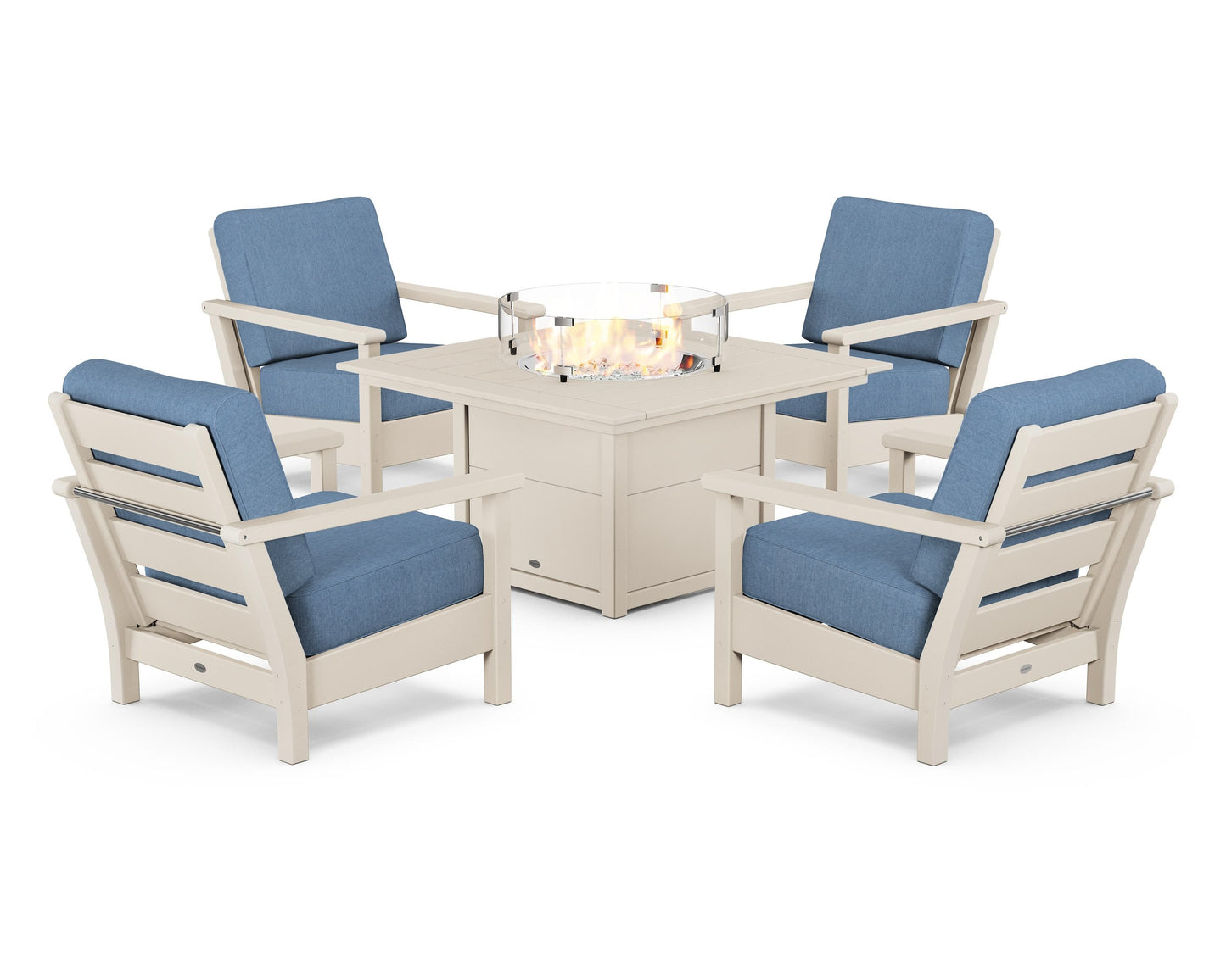 Harbour 5-Piece Conversation Set with Fire Pit Table
