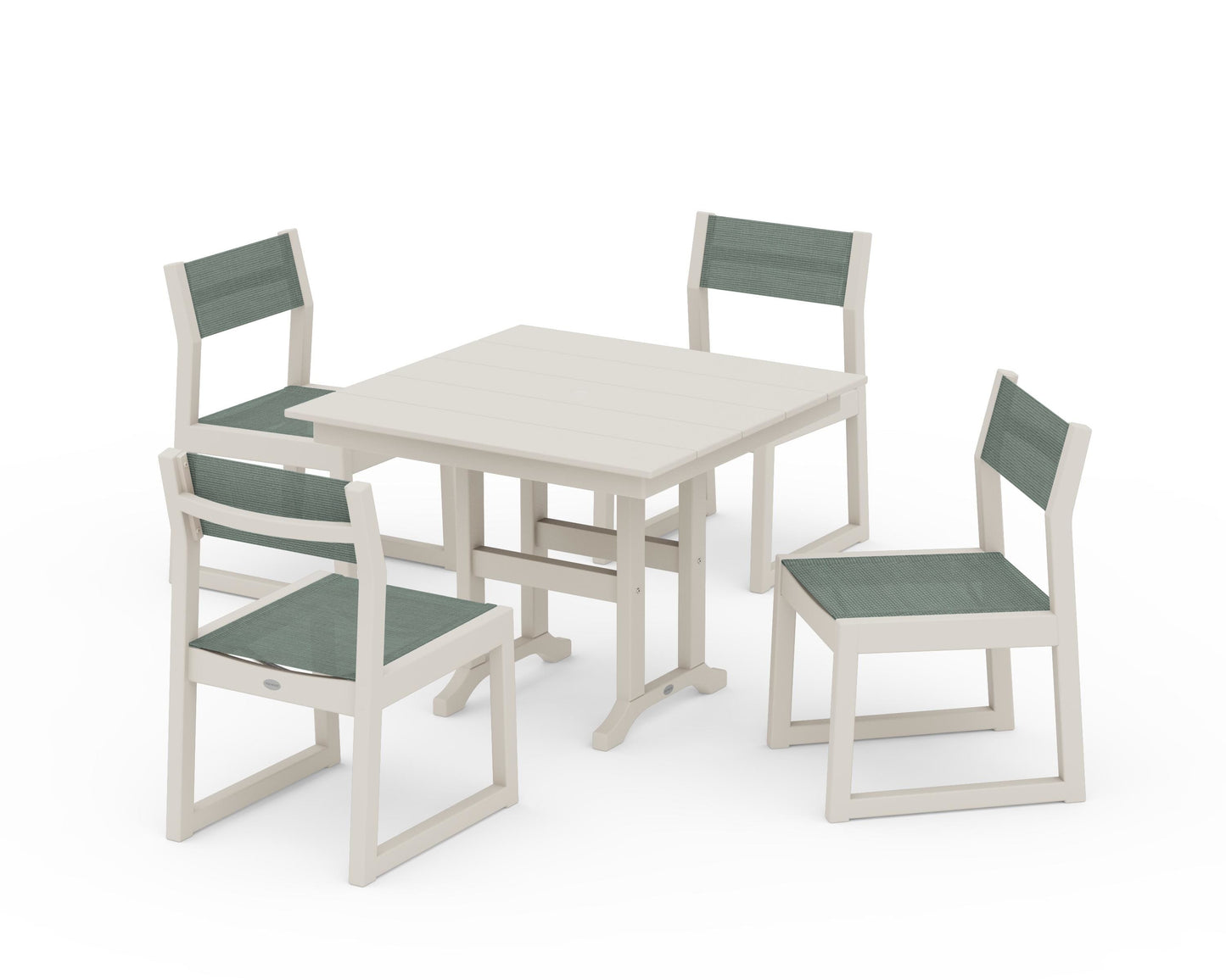 EDGE Sling Side Chair 5-Piece Farmhouse Dining Set