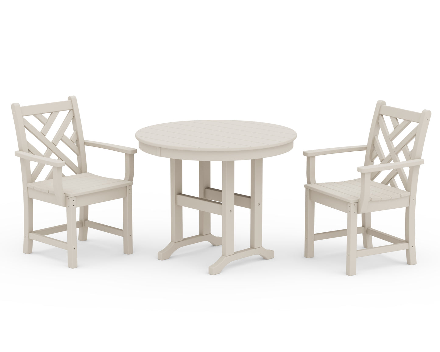 Chippendale 3-Piece Round Dining Set