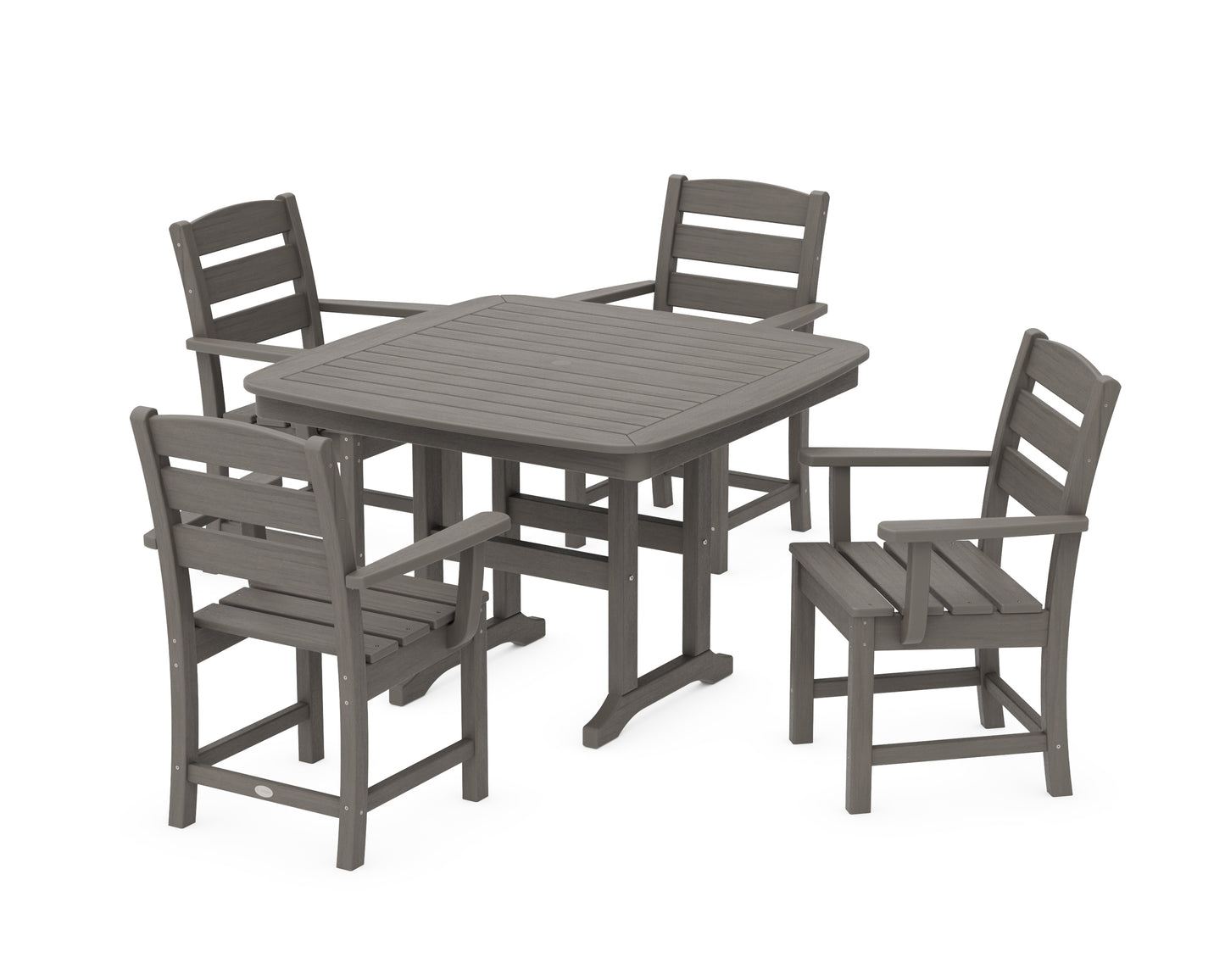 Lakeside 5-Piece Dining Set with Trestle Legs
