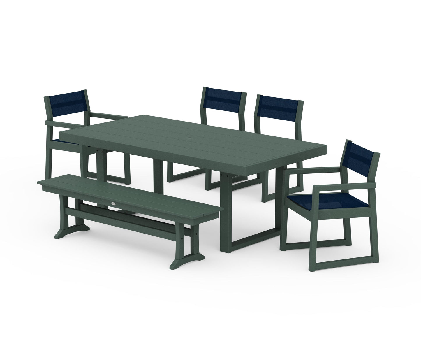 EDGE Sling 6-Piece Dining Set with Bench