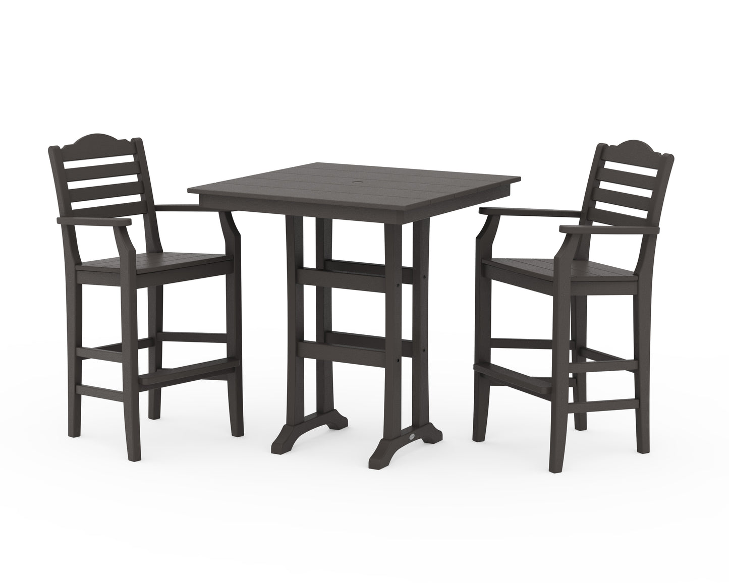 Savannah 3-Piece Farmhouse Bar Set with Trestle Legs