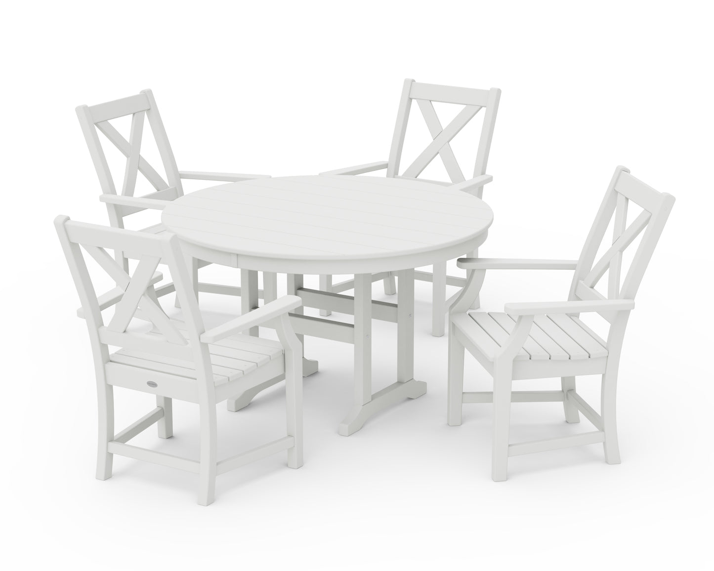 Braxton 5-Piece Round Farmhouse Dining Set