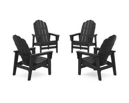 4-Piece Vineyard Grand Upright Adirondack Chair Conversation Set