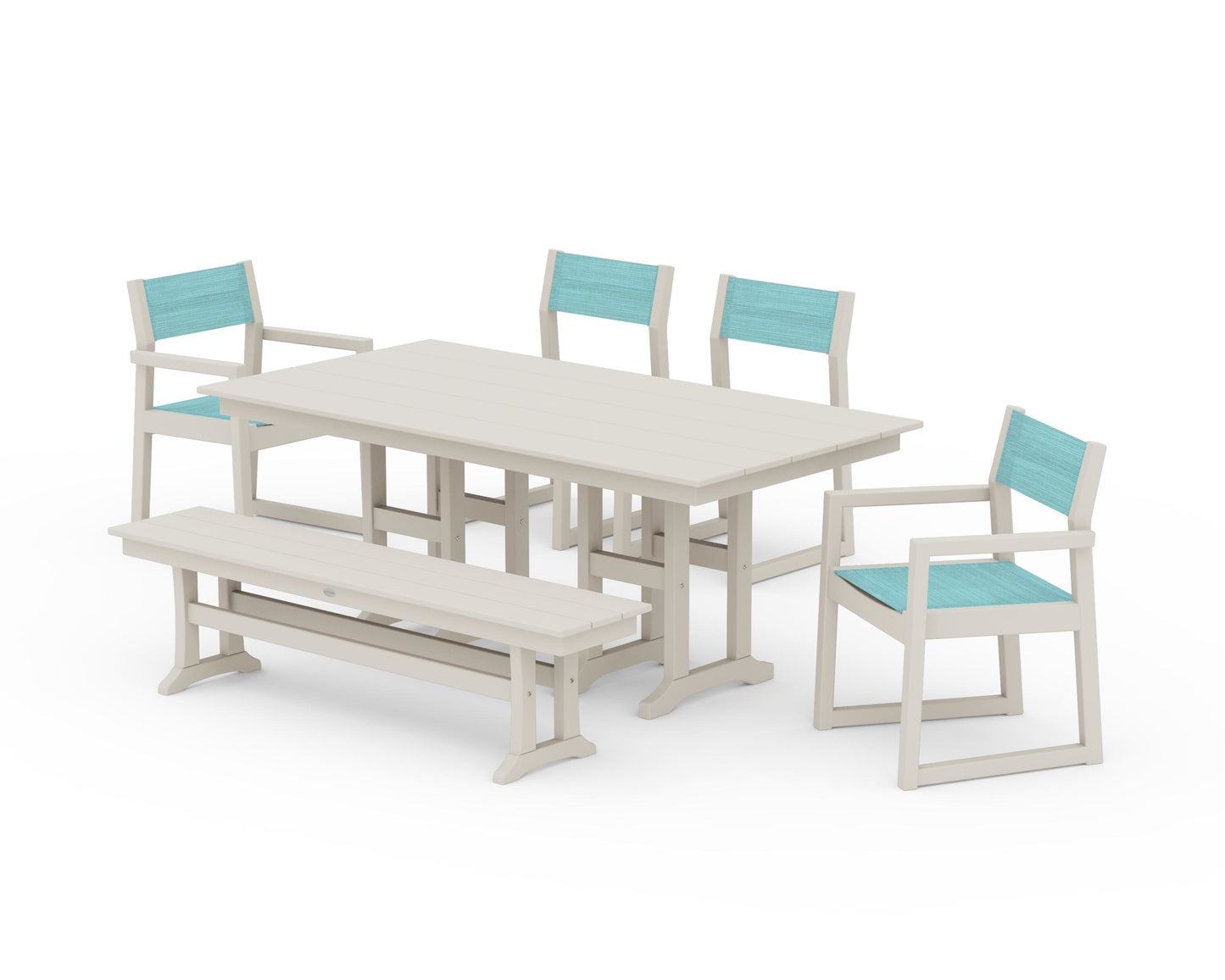 EDGE Sling 6-Piece Farmhouse Dining Set