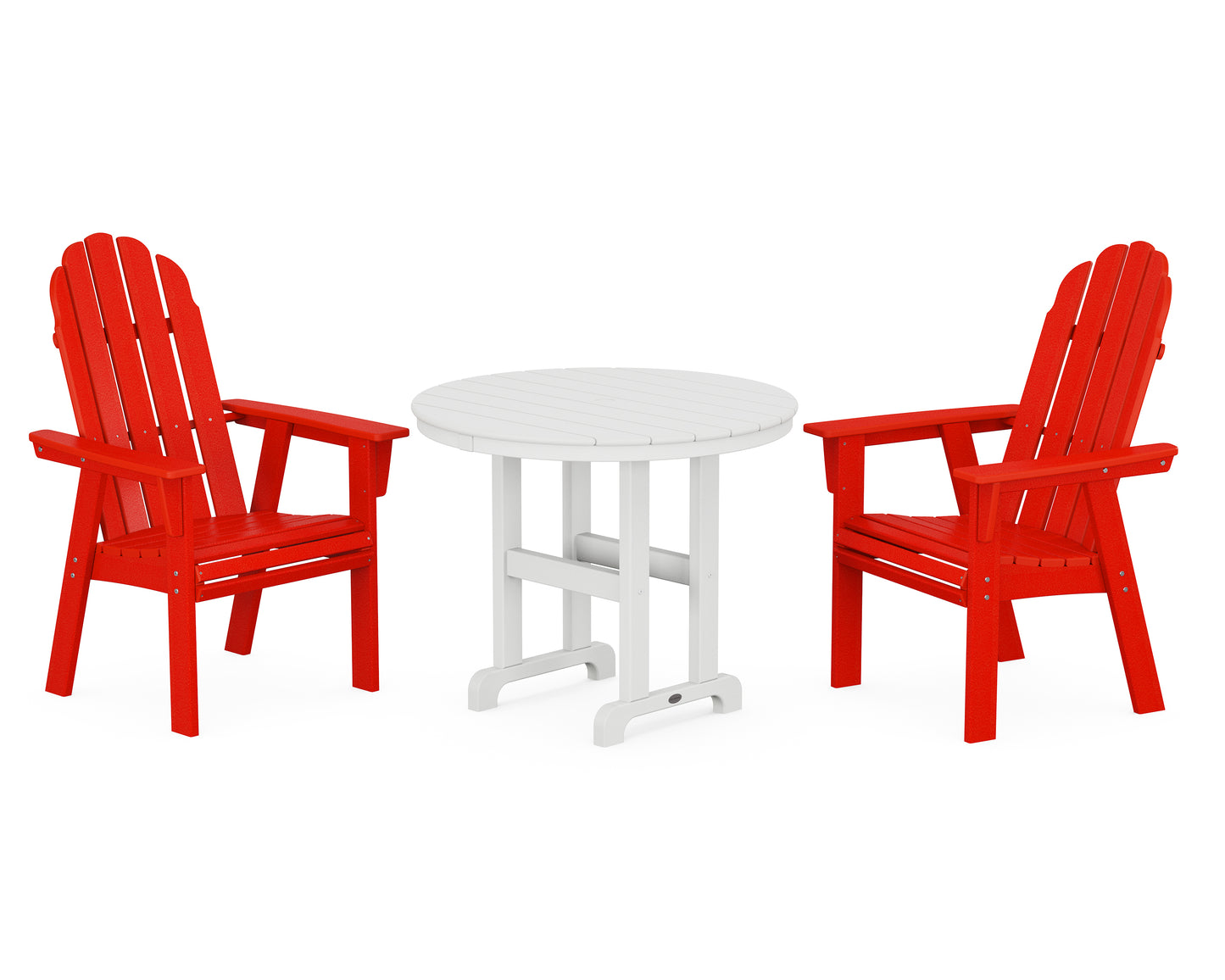 Vineyard Adirondack 3-Piece Round Dining Set