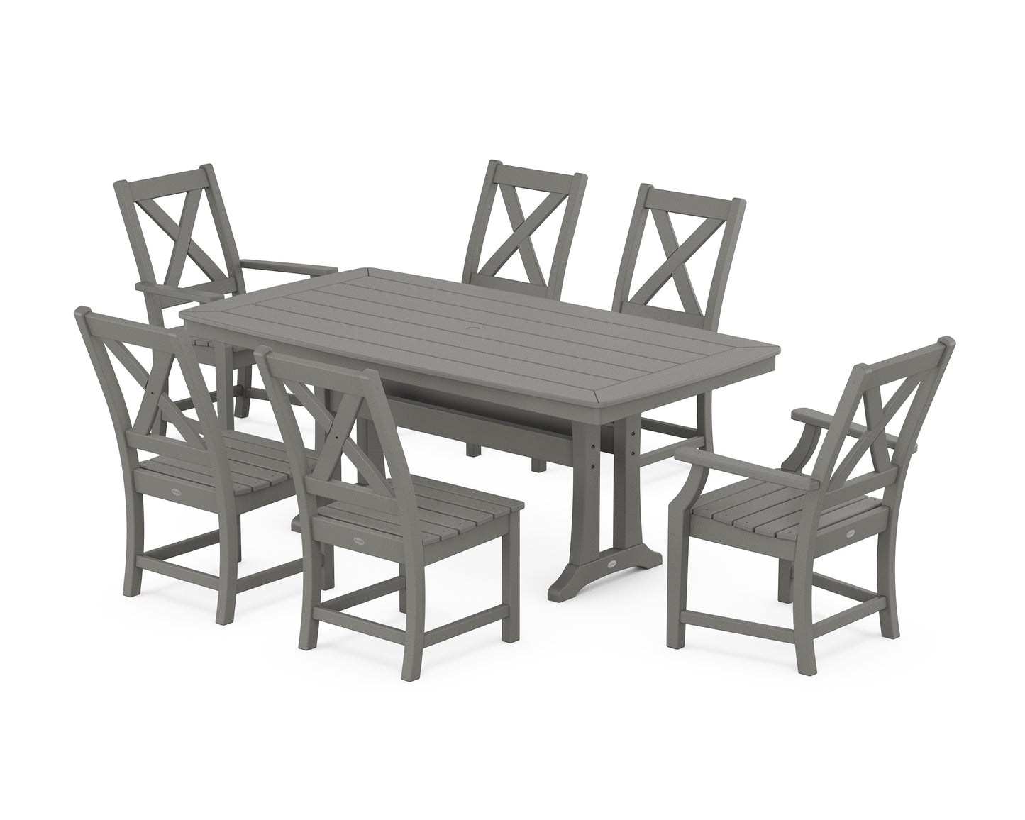 Braxton 7-Piece Dining Set with Trestle Legs