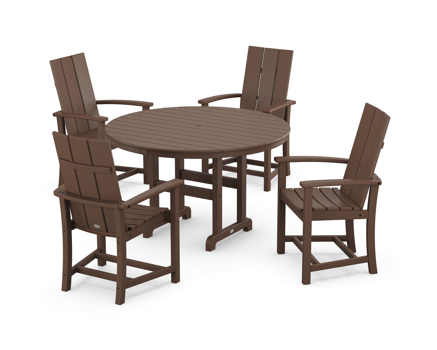 Modern Adirondack 5-Piece Round Farmhouse Dining Set