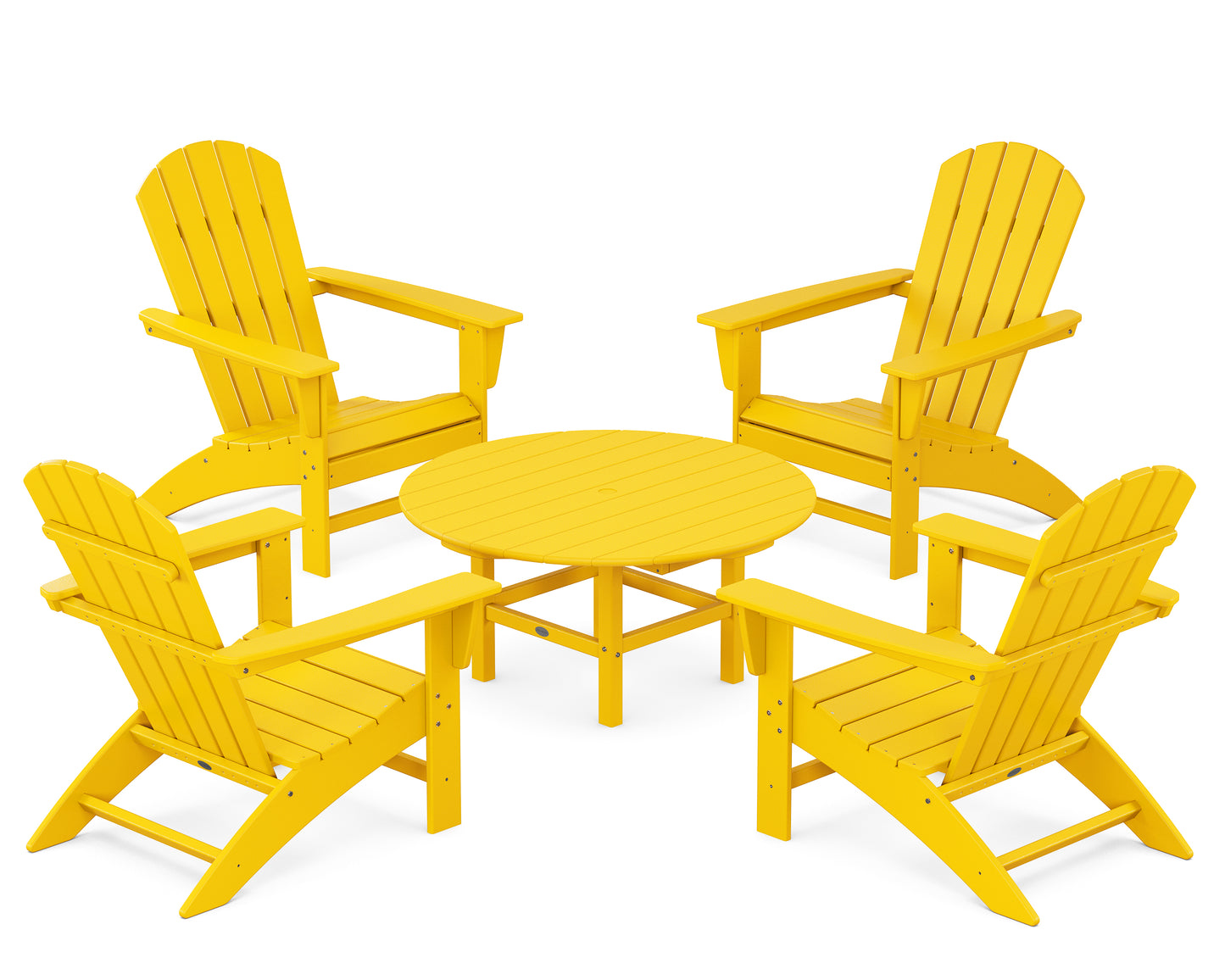 Nautical 5-Piece Adirondack Chair Conversation Set