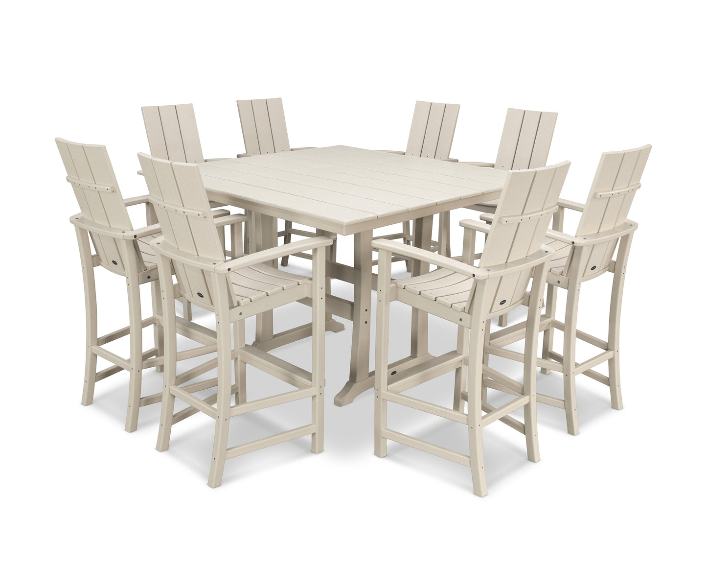 Modern Adirondack 9-Piece Farmhouse Trestle Bar Set