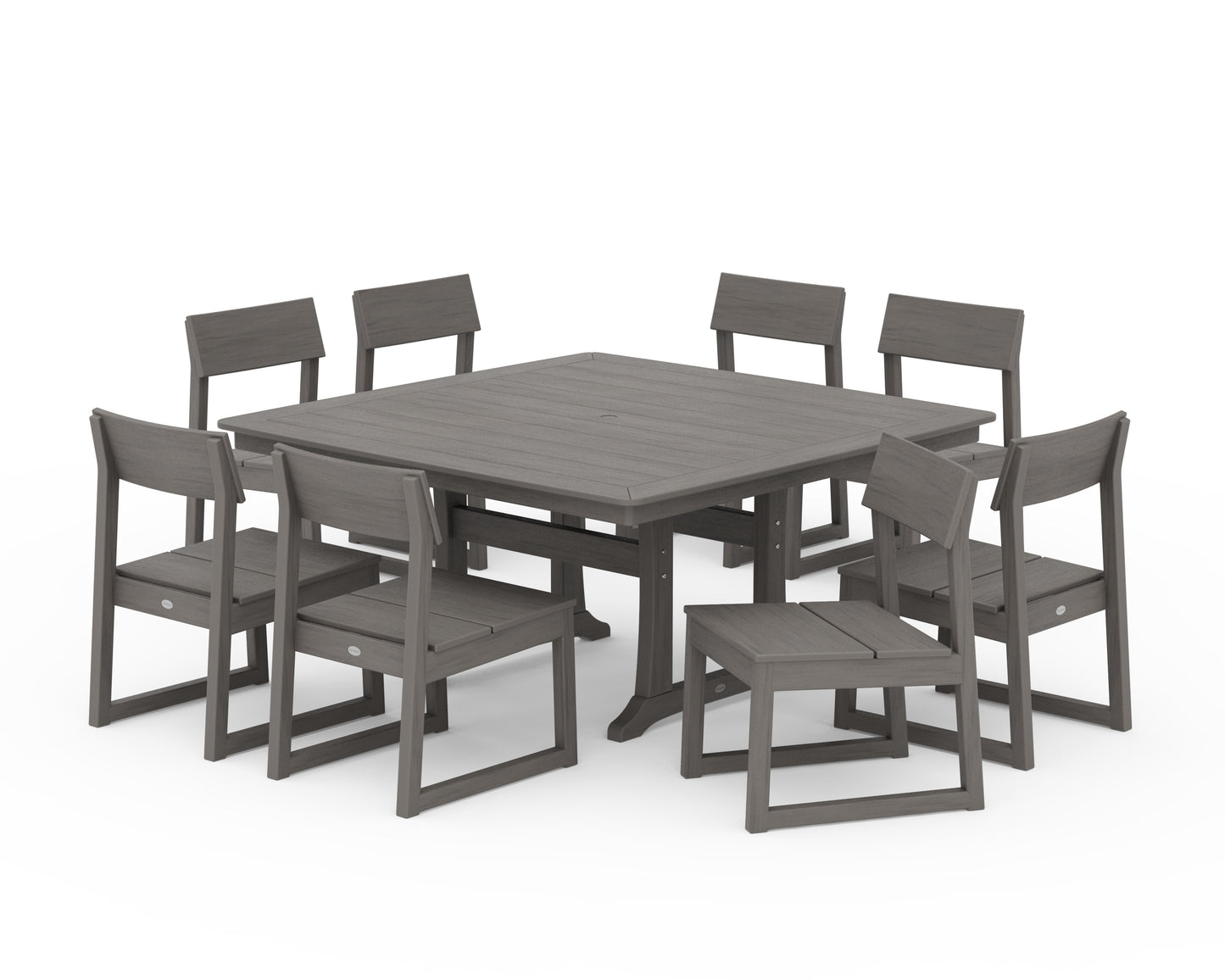 EDGE Side Chair 9-Piece Dining Set with Trestle Legs