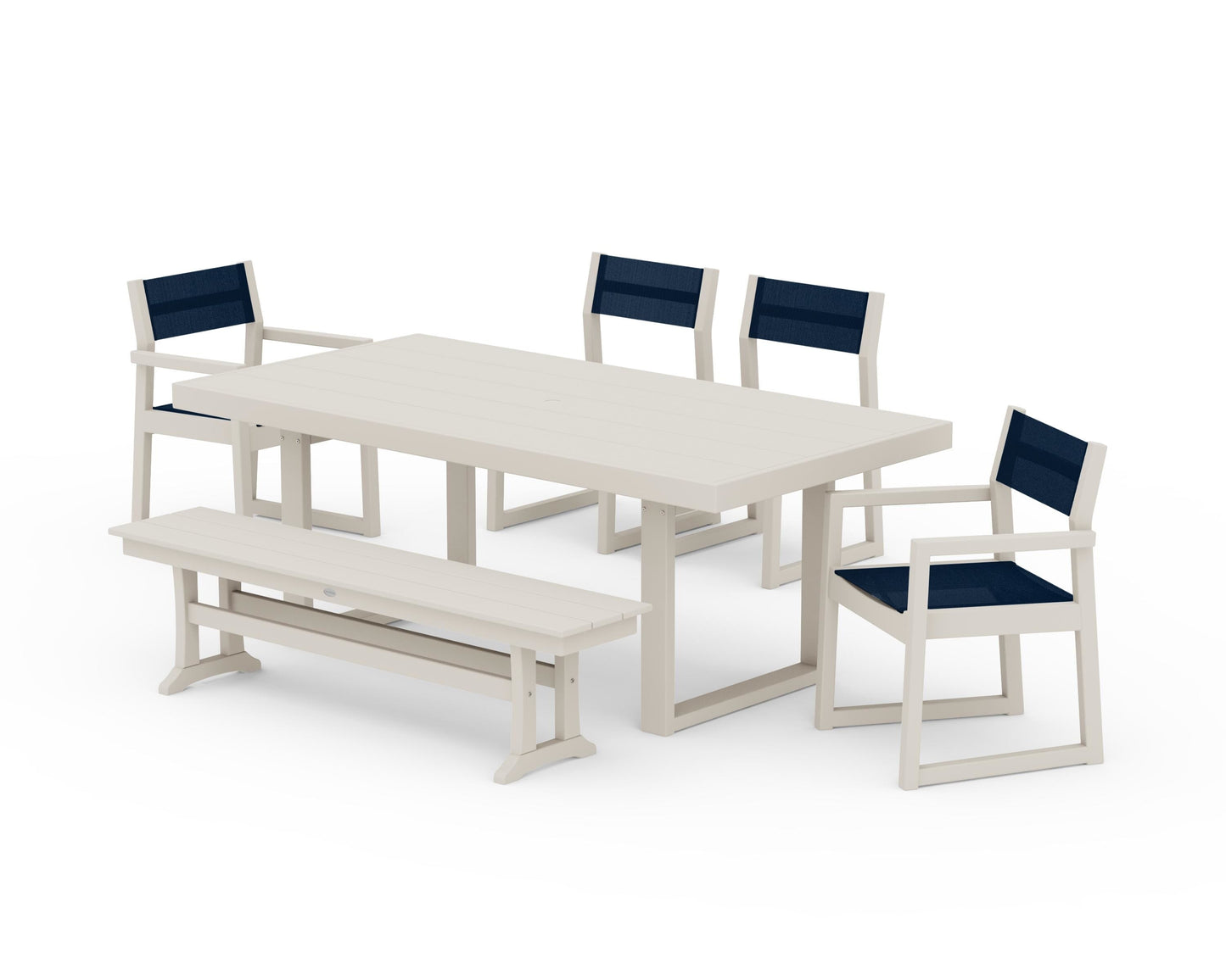 EDGE Sling 6-Piece Dining Set with Bench
