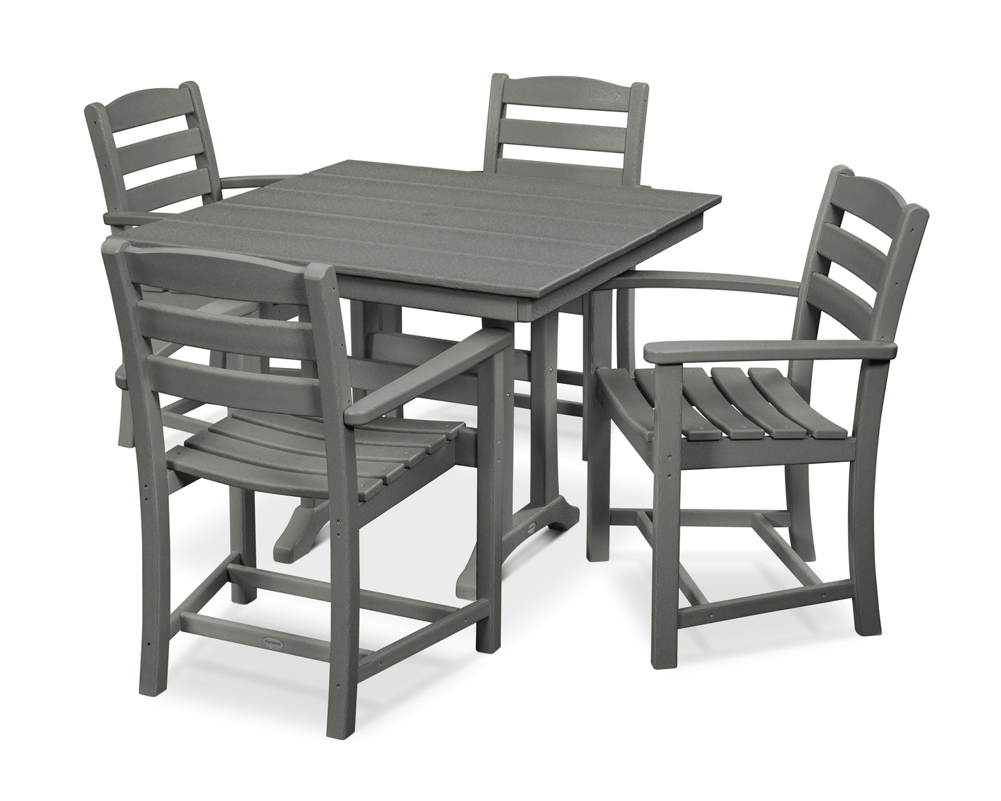 La Casa Cafâ€š 5-Piece Farmhouse Trestle Arm Chair Dining Set