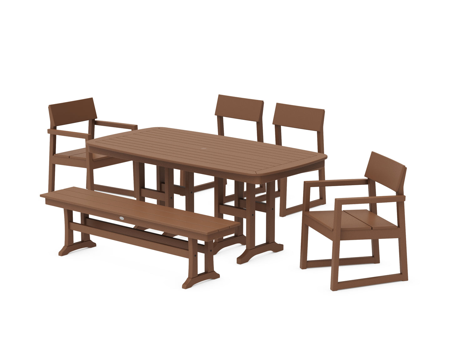 EDGE 6-Piece Dining Set with Bench