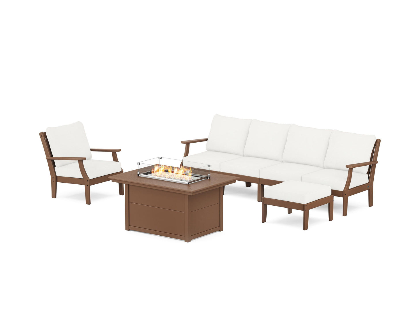 Braxton Sectional Lounge and Fire Pit Set