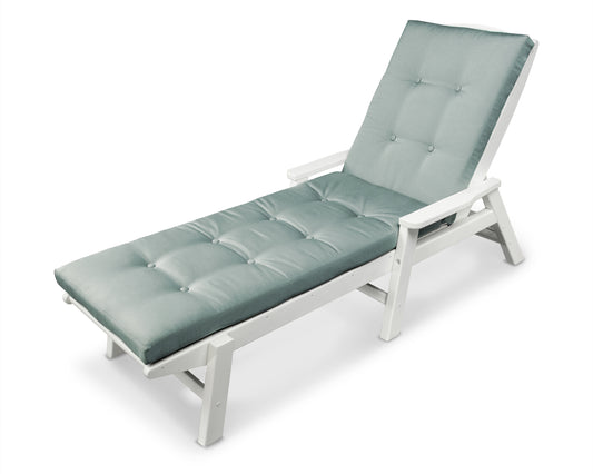 Nautical Chaise with Arms and Ateeva™ Luxe Cushion