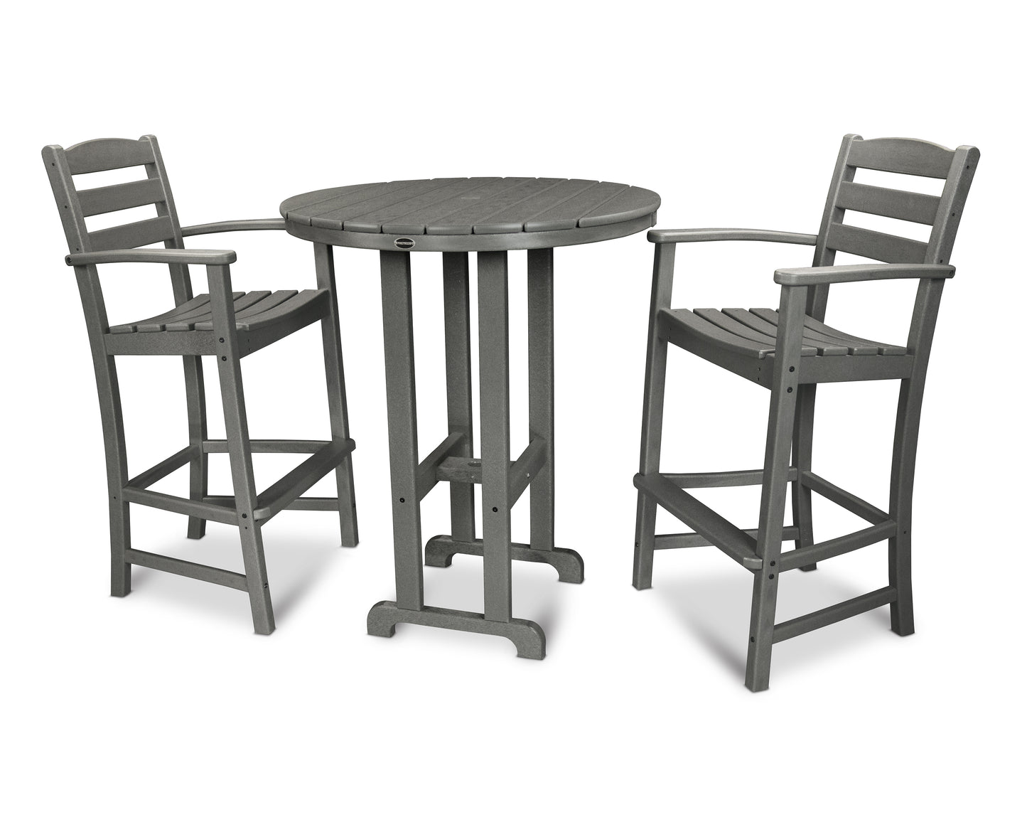 La Casa Caf‚ 3-Piece Round Farmhouse Bar Set