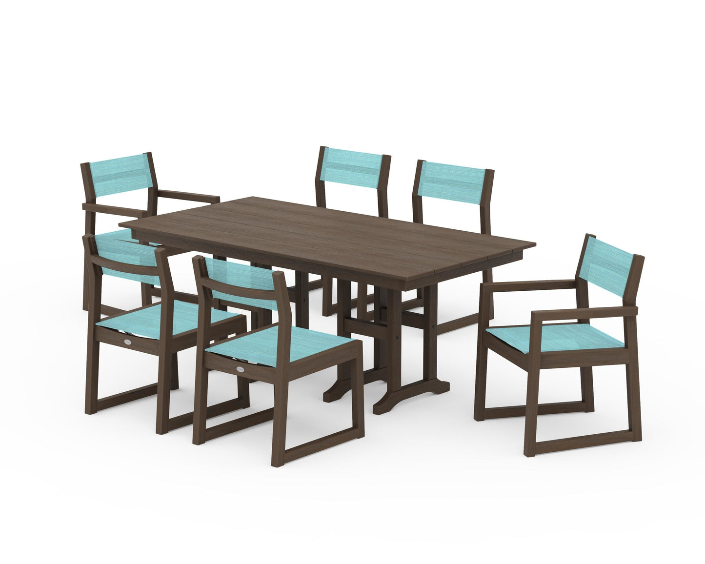 EDGE Sling 7-Piece Farmhouse Dining Set