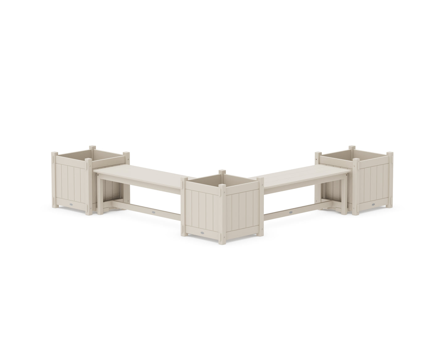 48" Vineyard L- Shaped Planter Bench Corner Set - Large