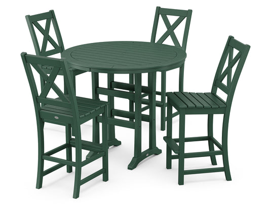 Braxton 5-Piece Nautical Trestle Arm Chair Bar Set