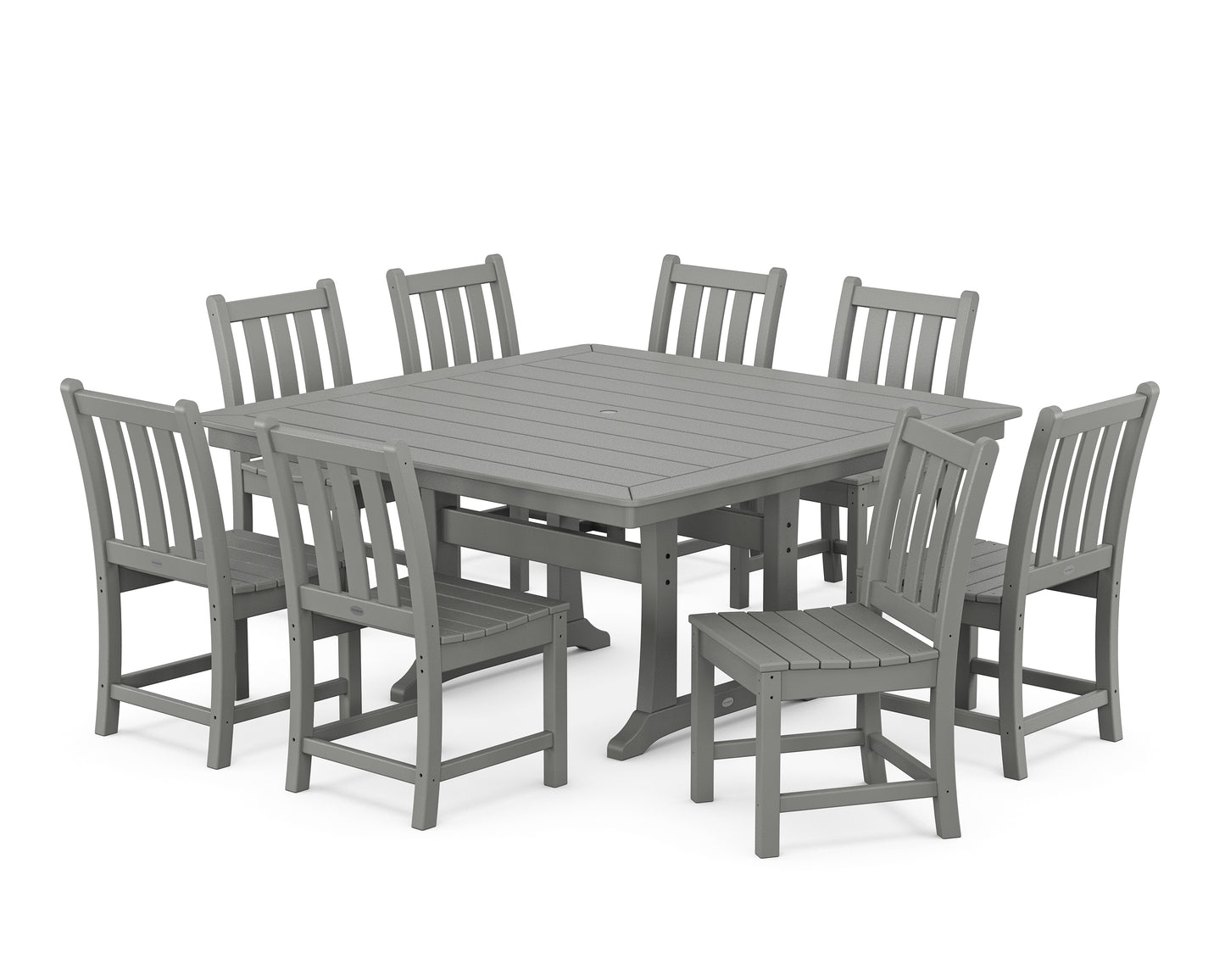 Traditional Garden 9-Piece Nautical Trestle Dining Set